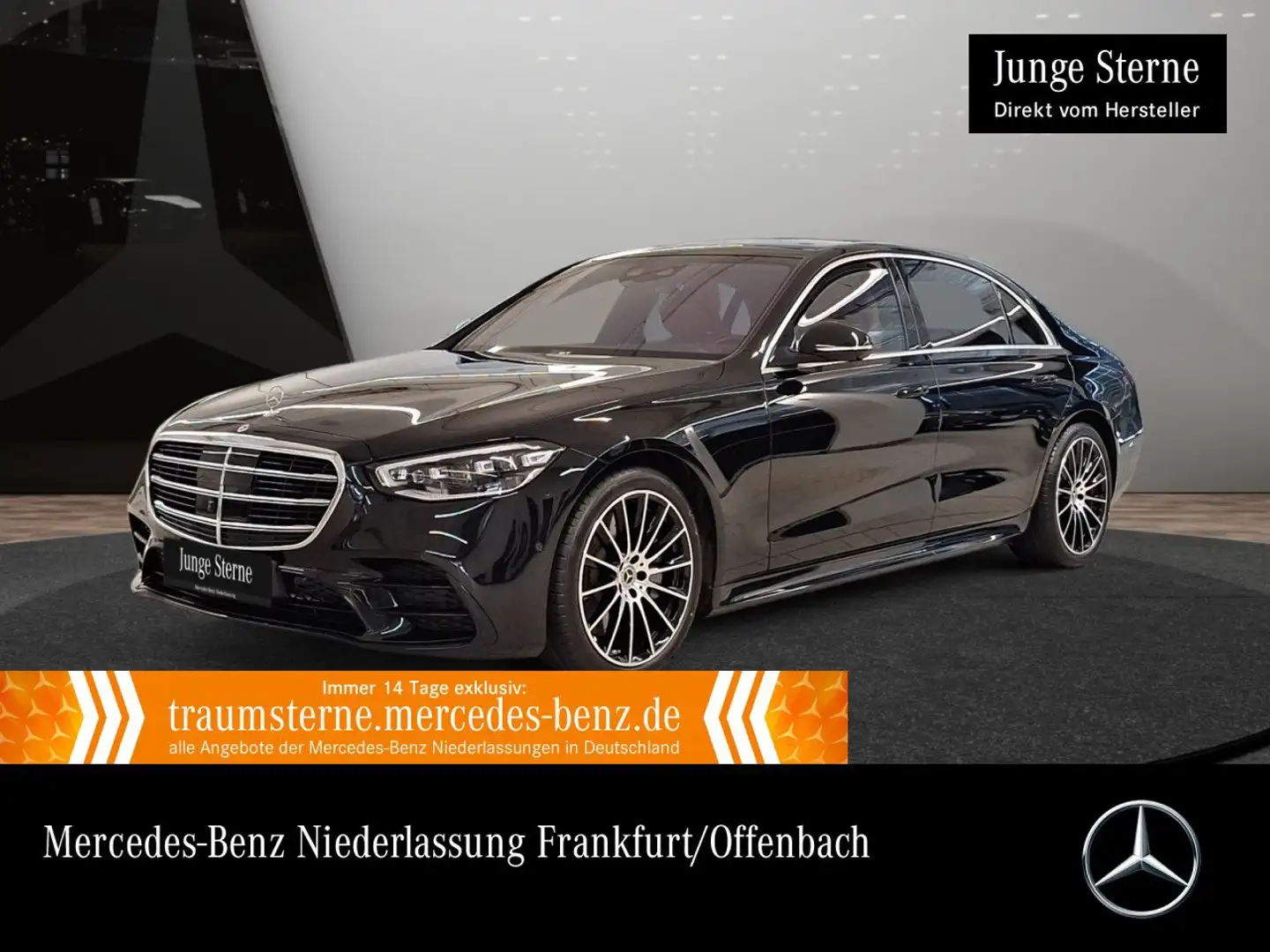 Mercedes-Benz S 400 d L 4M AMG+NIGHT+PANO+360+DIGITAL-L+STHZG Schwarz - 1