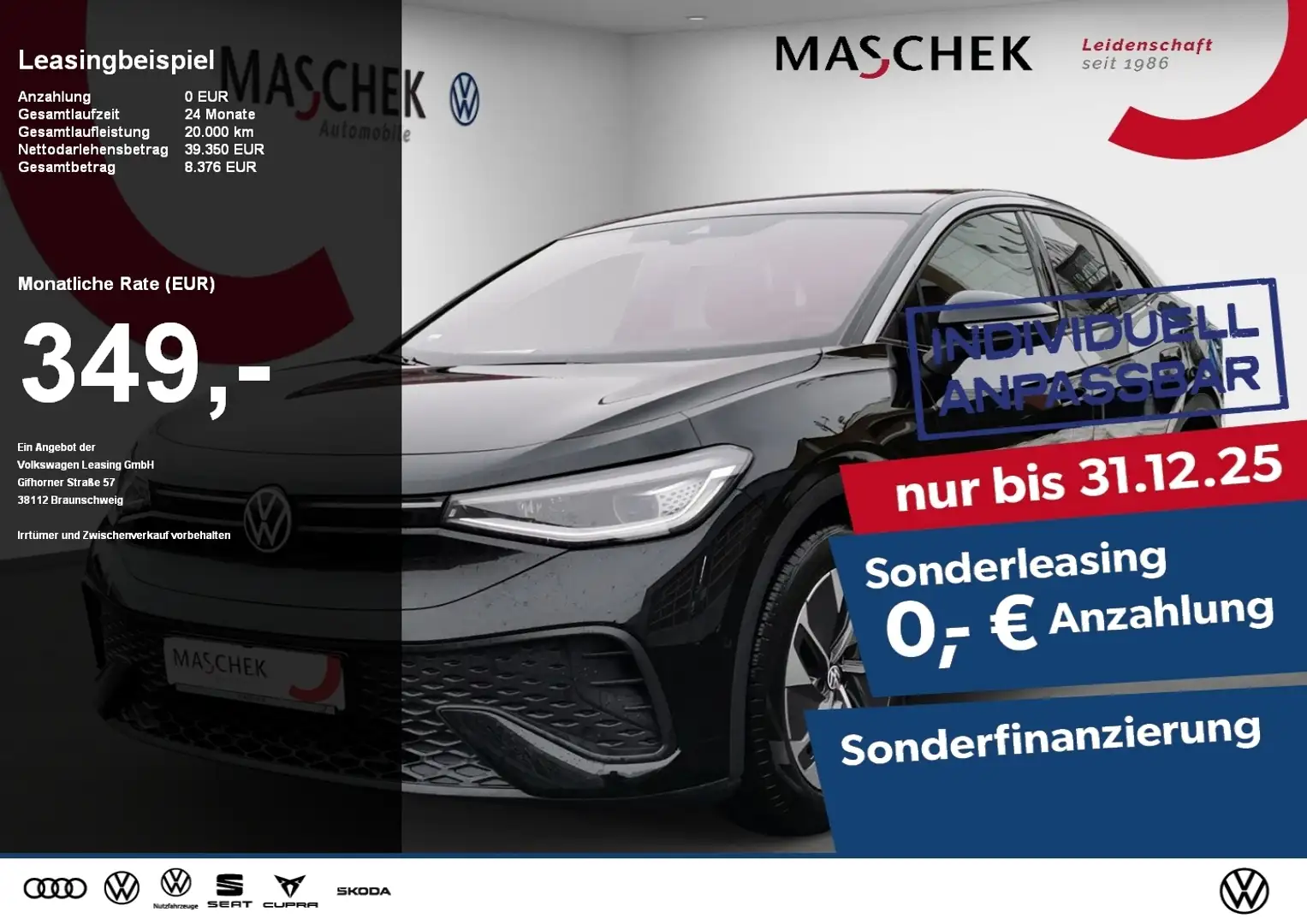 Volkswagen ID.5 .5 Sonderleasing! Pano AHK Kamera Sitzh. AHK Pano Schwarz - 1