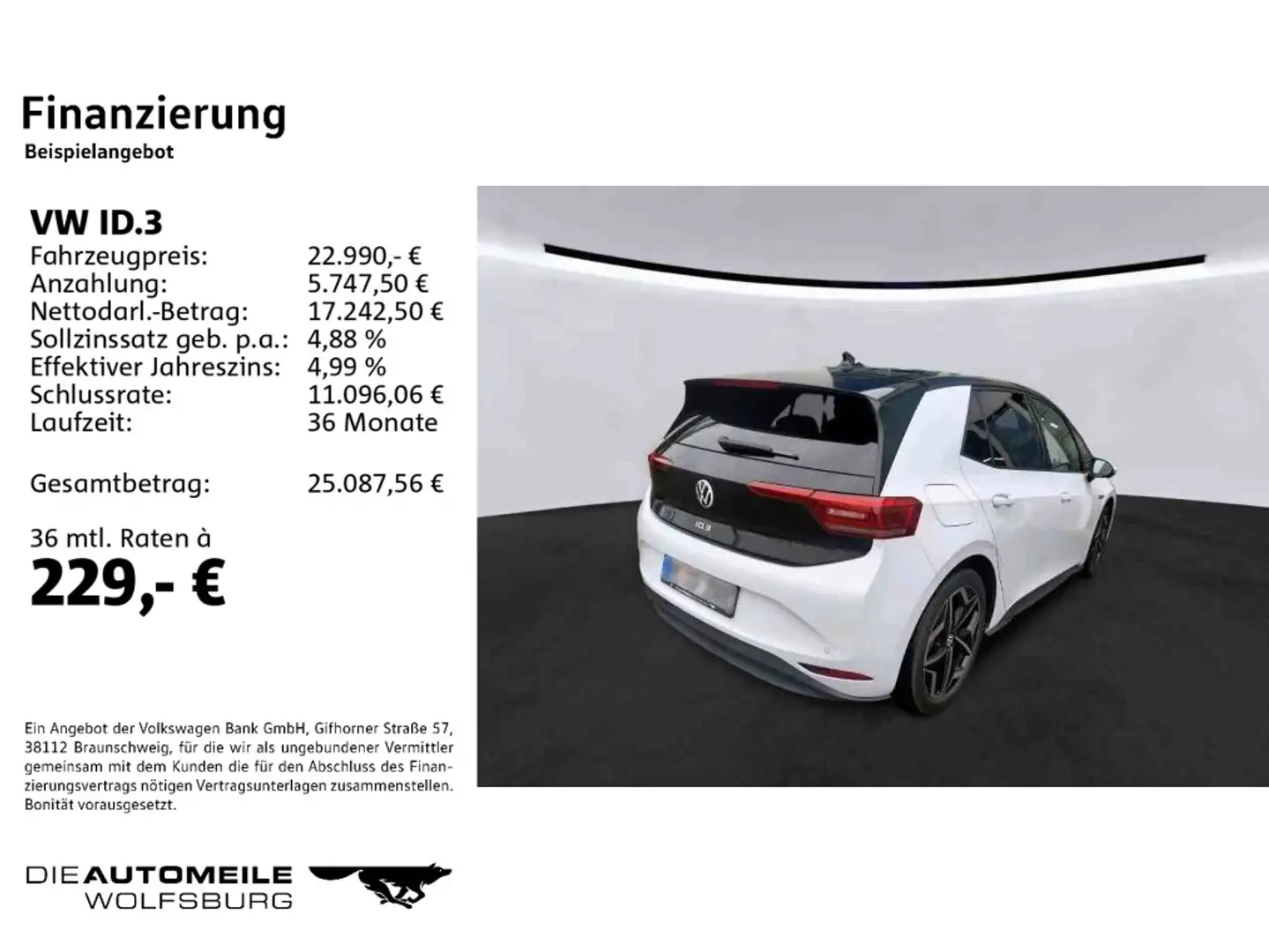 Volkswagen ID.3 Pro Matrix/ACC/Pano Weiß - 2