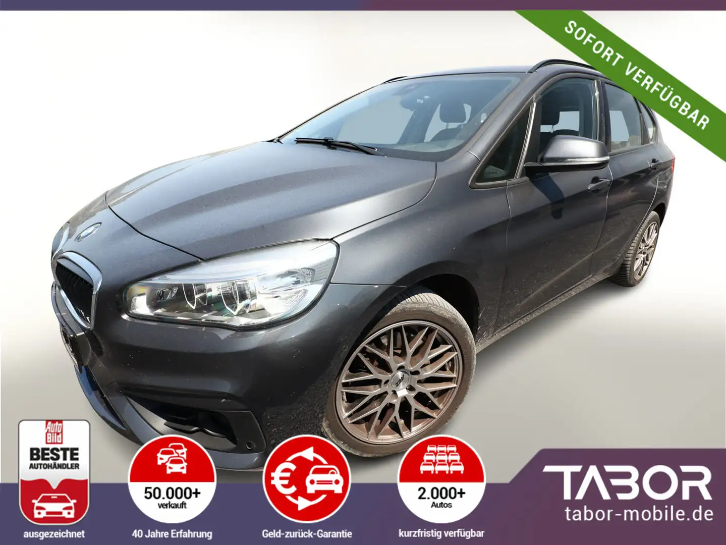 BMW 220 220i Active Tourer Steptronic Advantage Pano Nav Gris - 1