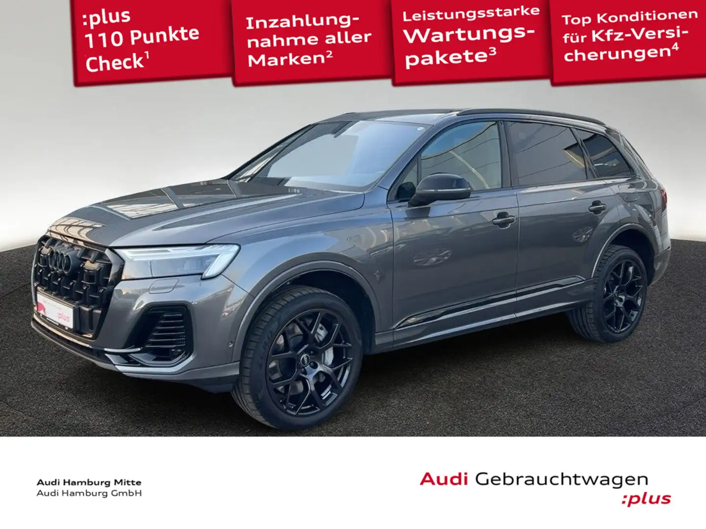 Audi Q7 55 TFSI e quattro tiptronic Matrix B&O Luftfe Grau - 1
