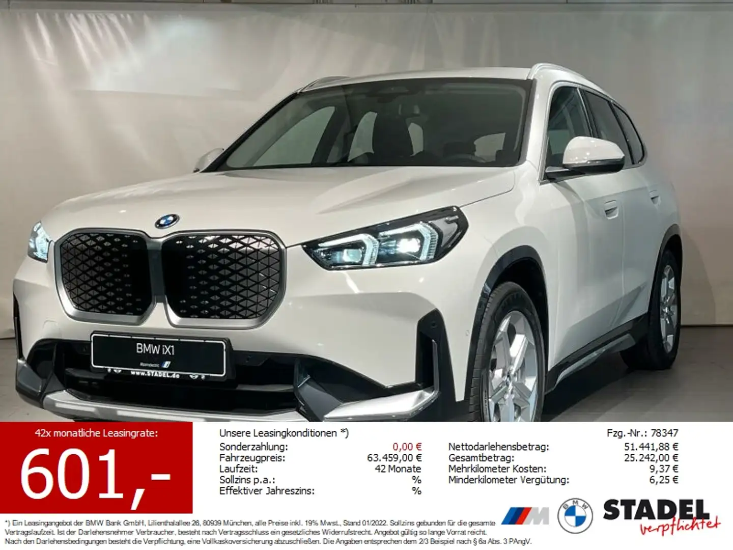 BMW iX1 xDrive30 xLine Weiß - 1