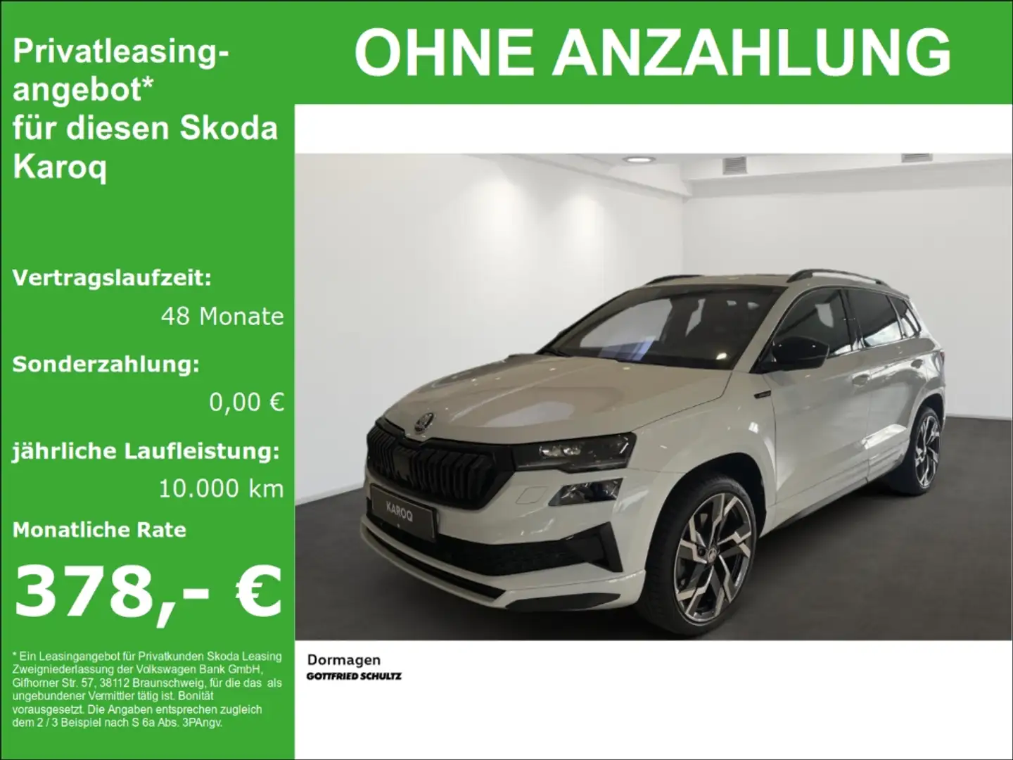 Skoda Karoq Sportline 1.5 TSI DSG AHK PANO MATRIX NAVI CANTON Weiß - 1