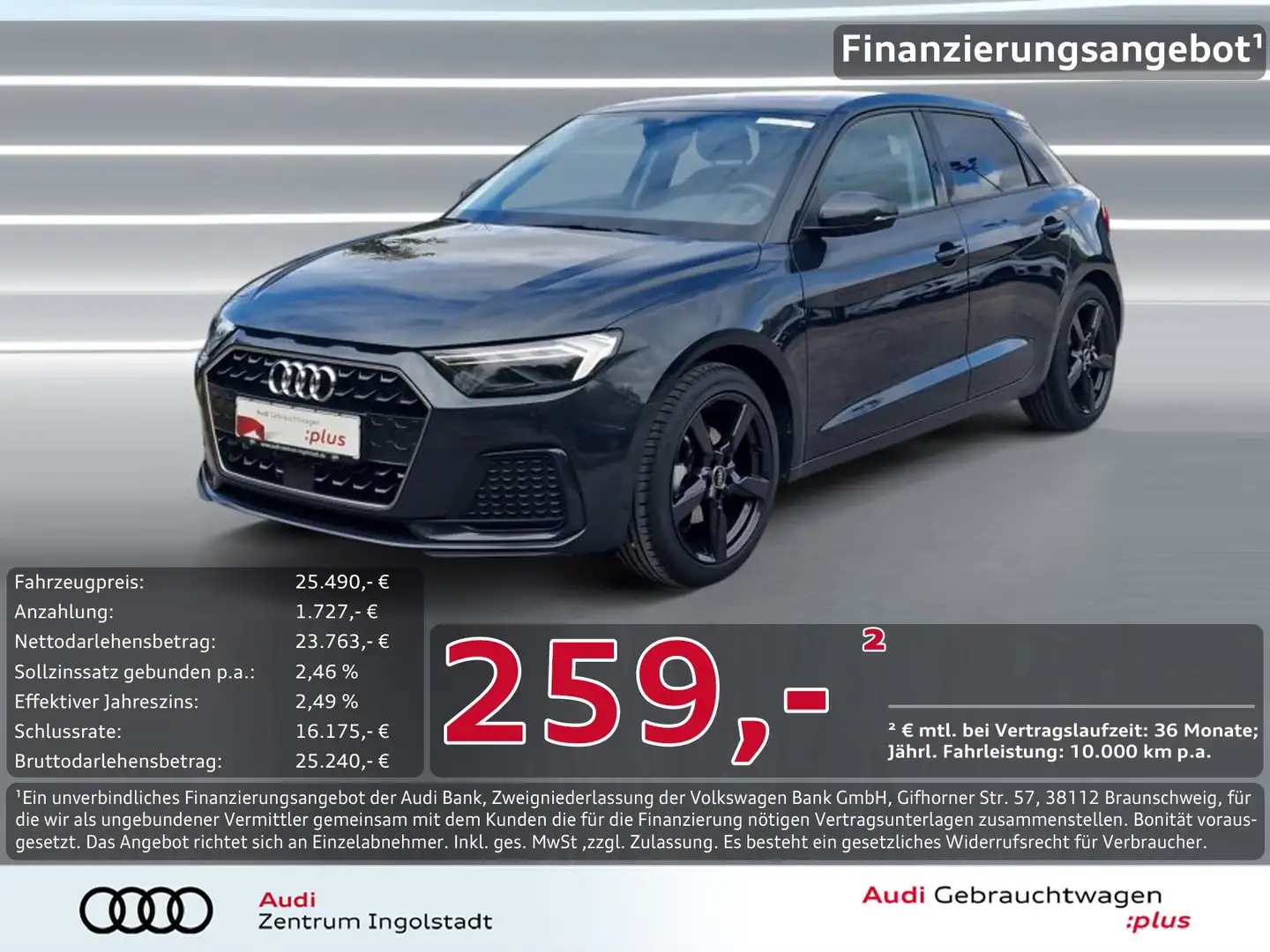 Audi A1 Sportback 30 TFSI LED NAVI 17" virt. advanced Grau - 1