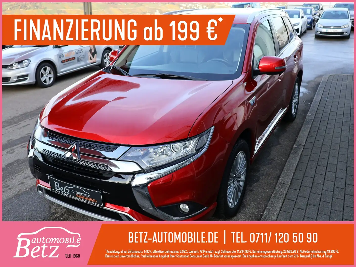 Mitsubishi Outlander PHEV Basis 4WD SHZ RFK PDC Rouge - 1