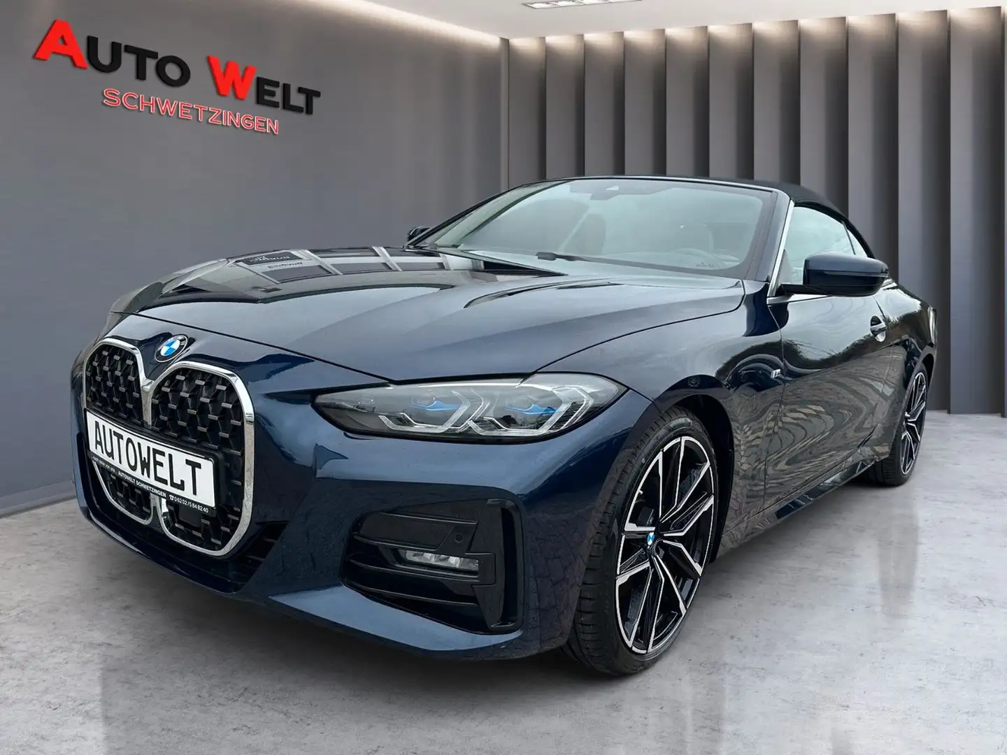 BMW 420 i M Sport Cabrio/1.Hand/Laser/HUD/ACC/Memory Blau - 1