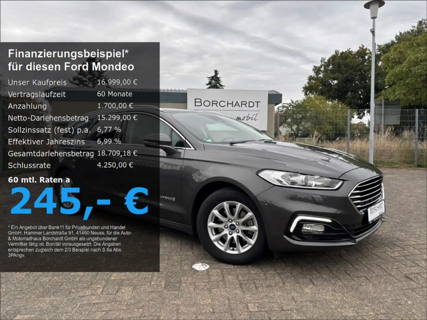 Ford Mondeo Hybrid 2.0 Turnier *AHK*Navi*Leder*ACC*SHZ*Lenkrad Gris - 1