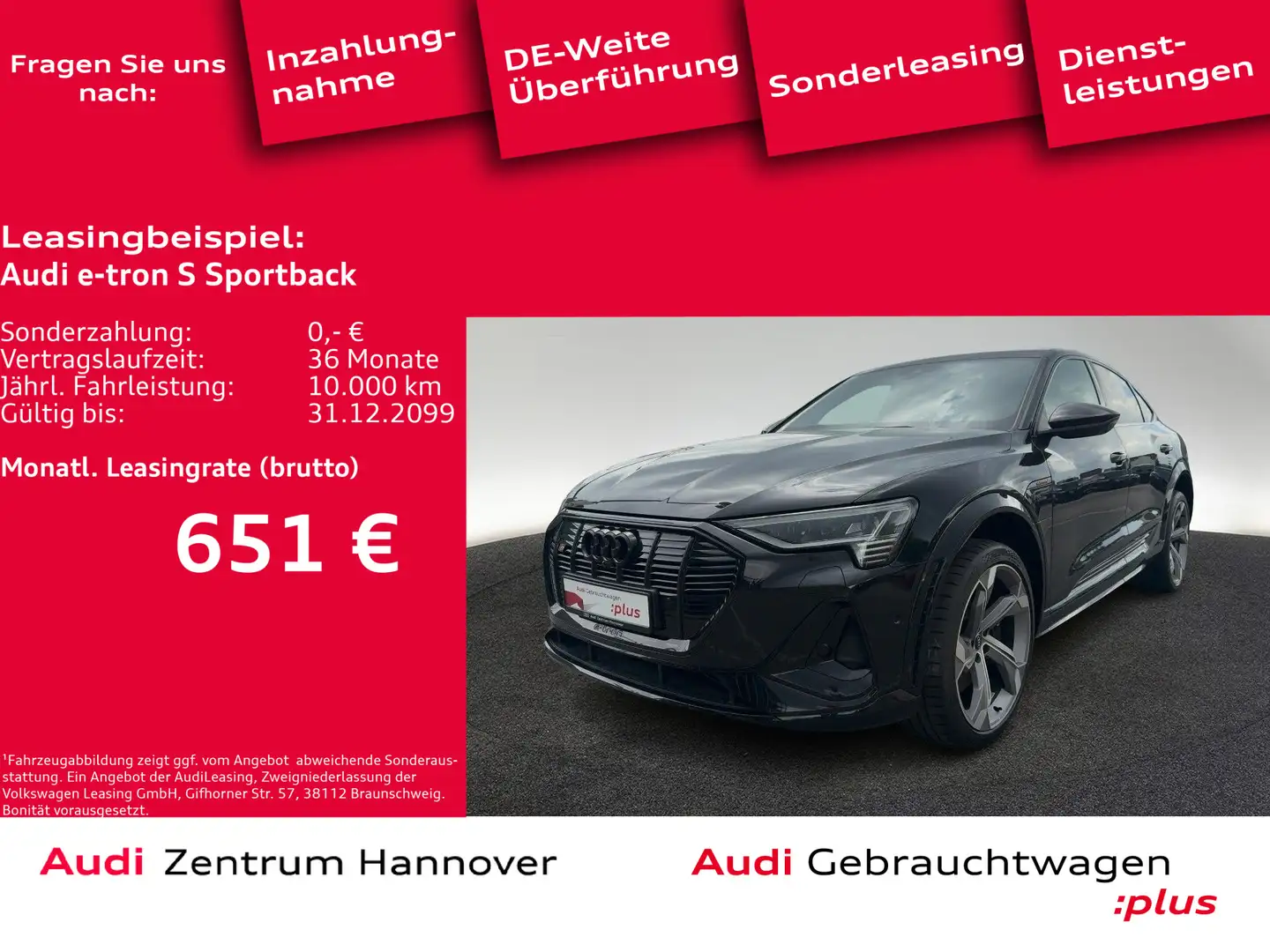 Audi e-tron 370 kW Matrix AHK Luft B&O Noir - 1