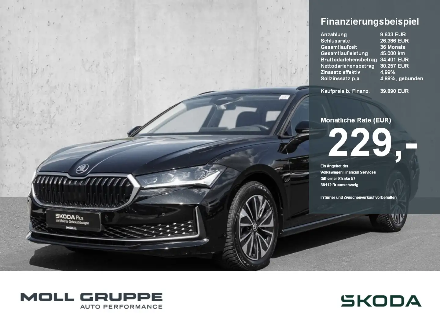 Skoda Superb Combi 2.0 ZTDI DSG Selection ACC AHK AUT Schwarz - 1
