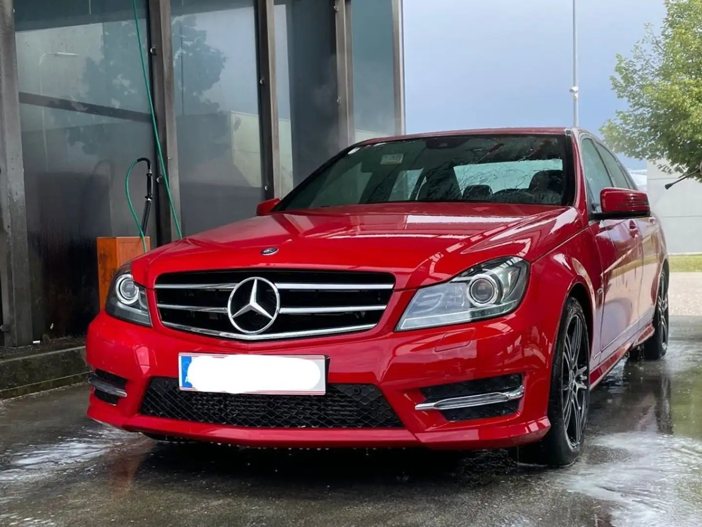 Mercedes-Benz C 350 CDI Avantgarde Aut. Czerwony - 1