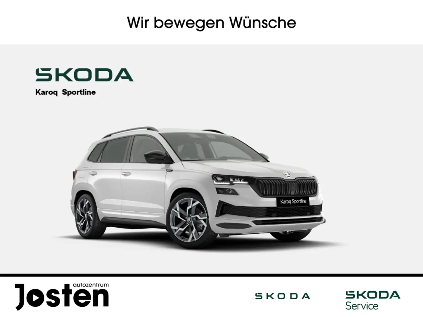 Skoda Karoq Sportline 2.0TDI 4x4 DCC Fahrass+ AHK Komfort Info Weiß - 1