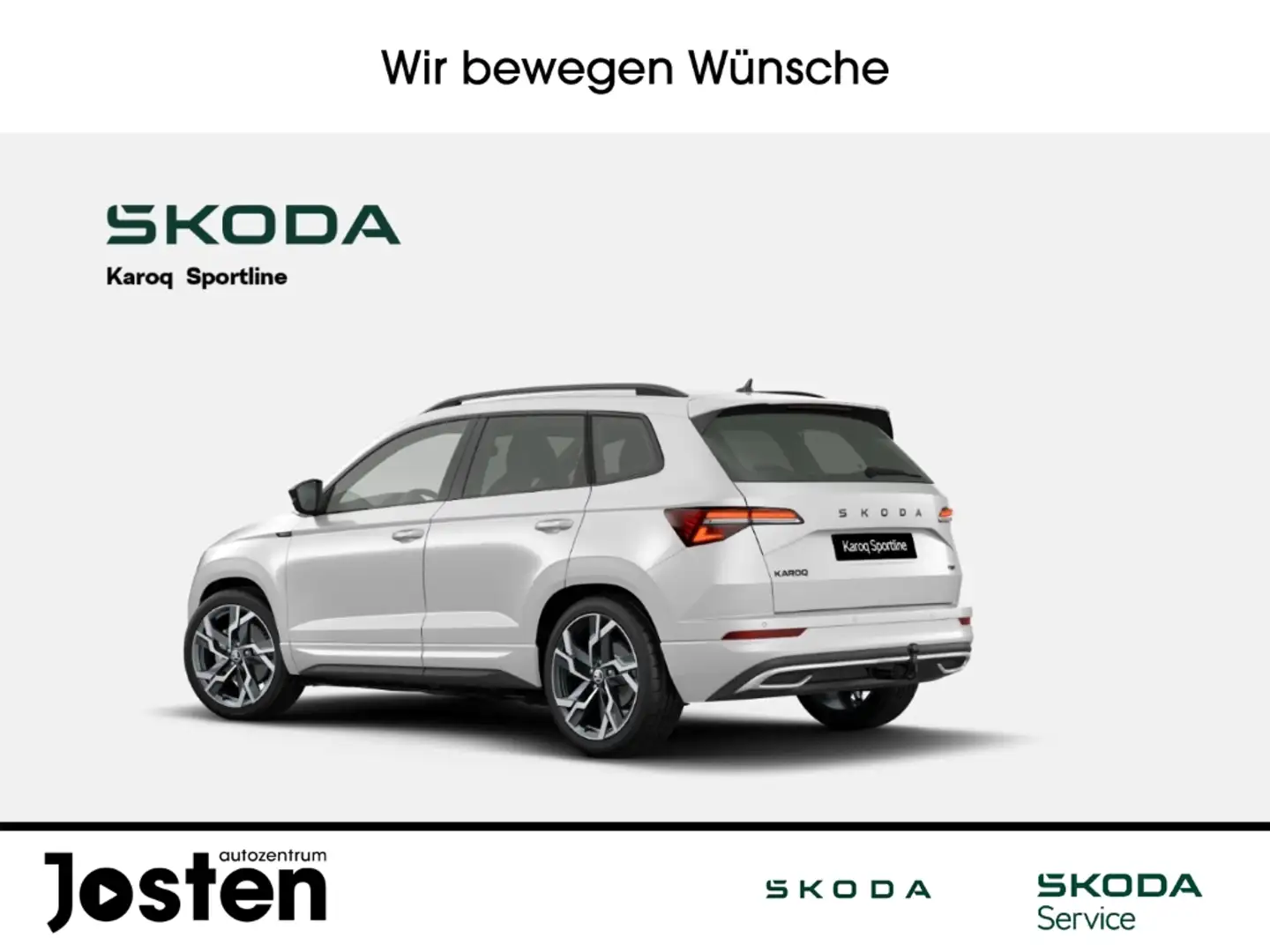 Skoda Karoq Sportline 2.0TDI 4x4 DCC Fahrass+ AHK Komfort Info Weiß - 2