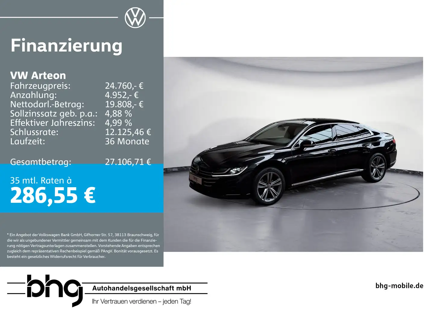 Volkswagen Arteon 2.0 TSI OPF DSG R-Line *CARPLY*LED*KLIMA* Zwart - 1