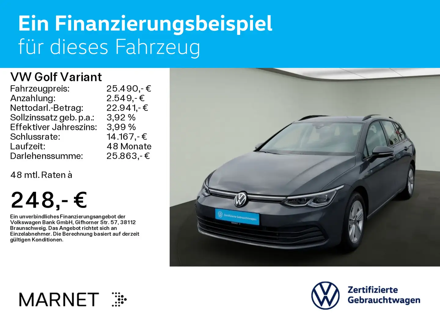 Volkswagen Golf Variant Golf VIII Variant 1.5 eTSI DSG Life *Navi*AHK*AC Grigio - 2