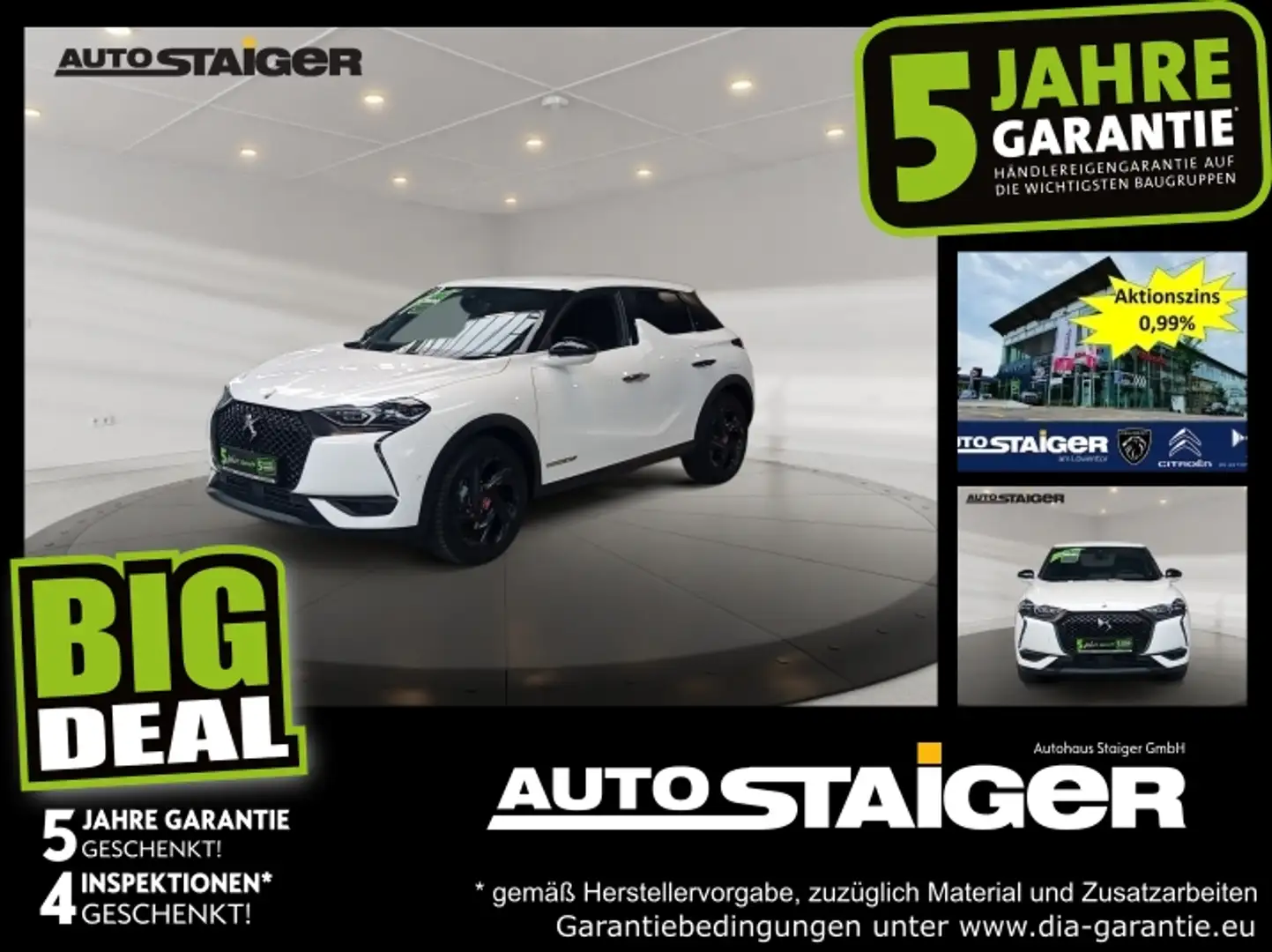 DS Automobiles DS 3 Crossback DS3 Crossback E-Tense Performance Line + Navi Weiß - 1