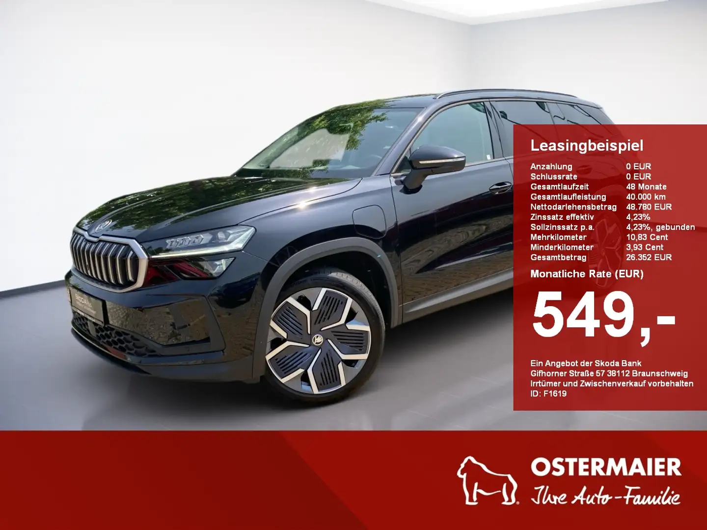 Skoda Kodiaq Selection iV 1.5TSI DCC+.360°.HUD.PANO.AHK.MATRIX. Schwarz - 1