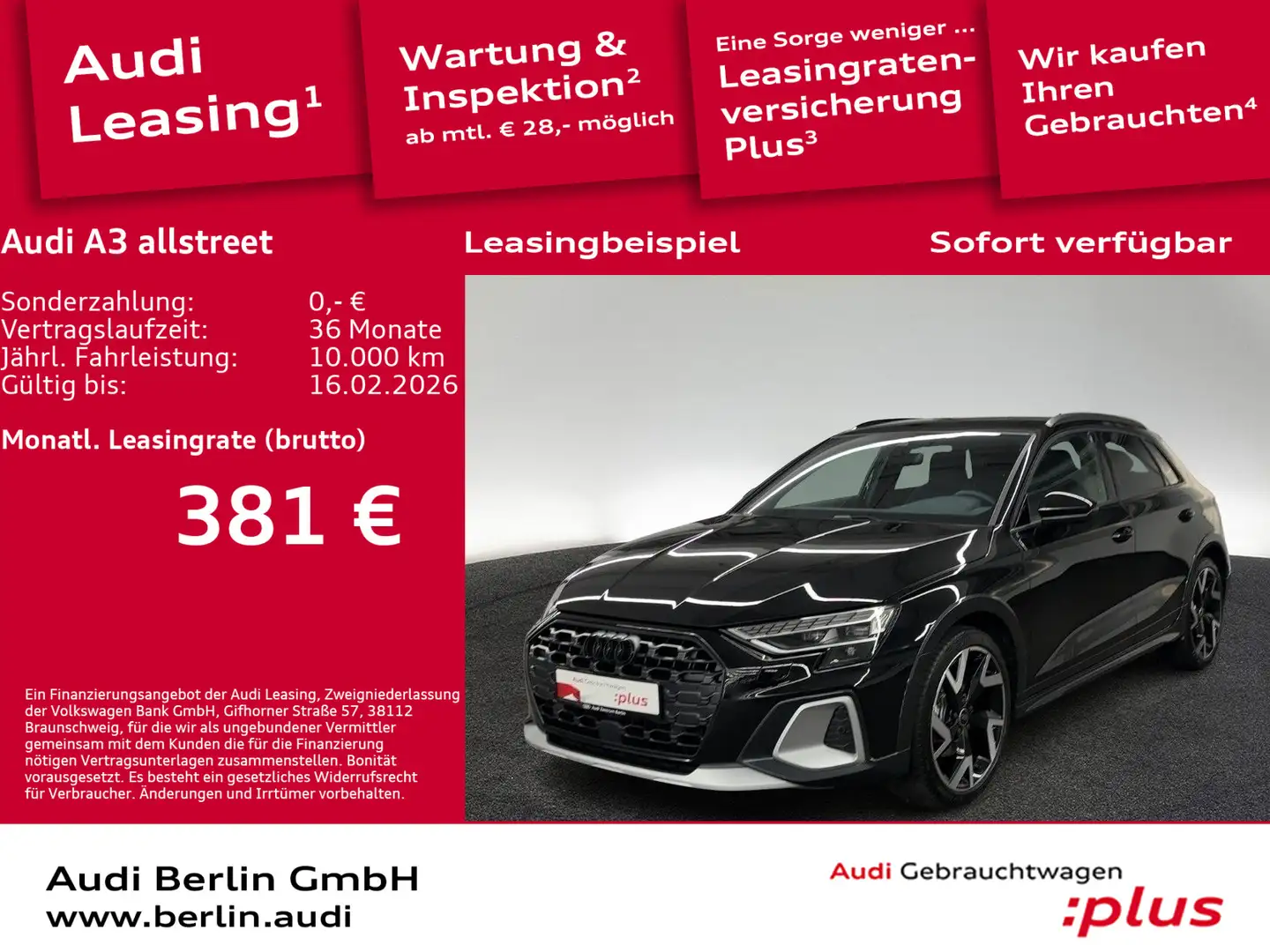 Audi A3 35 TFSI S tr. LED AHK RFK NAVI VIRT Schwarz - 1