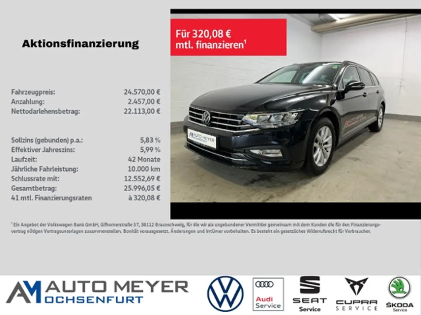 Volkswagen Passat Variant 2.0 TDI DSG Business Navi LED AHK ACC Noir - 1