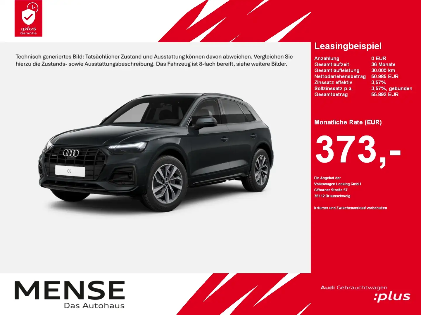 Audi Q5 45 TFSI quattro S tronic advanced Matrix|AHK Grau - 1