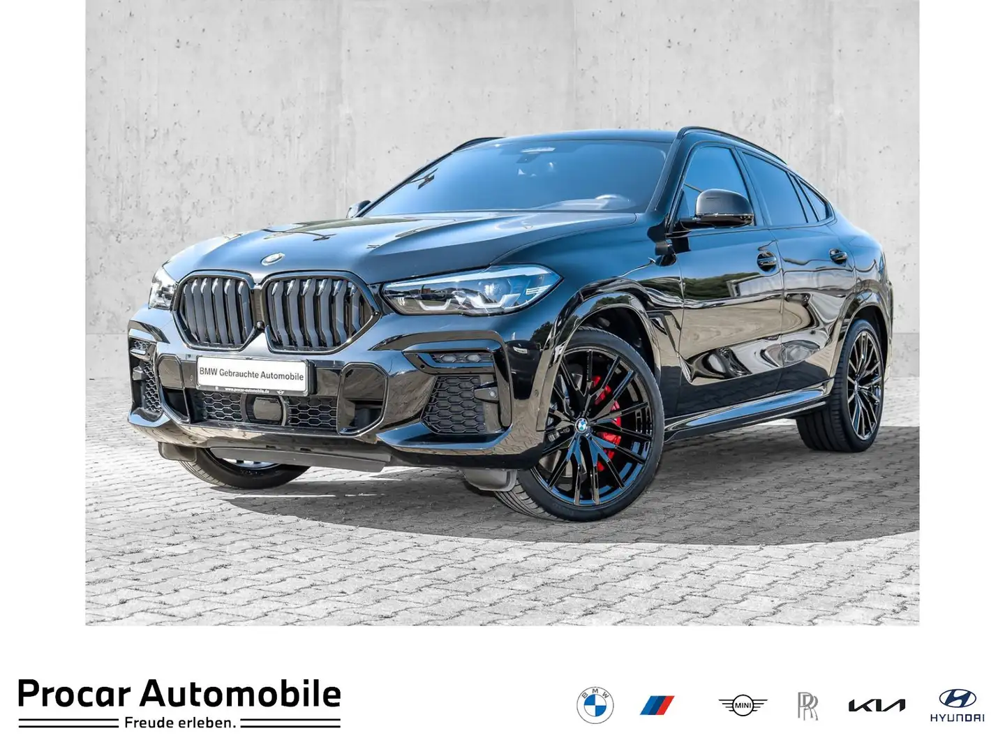 BMW X6 M50i Pano AHK Standheiz. Massage Night Vision H/K Zwart - 1