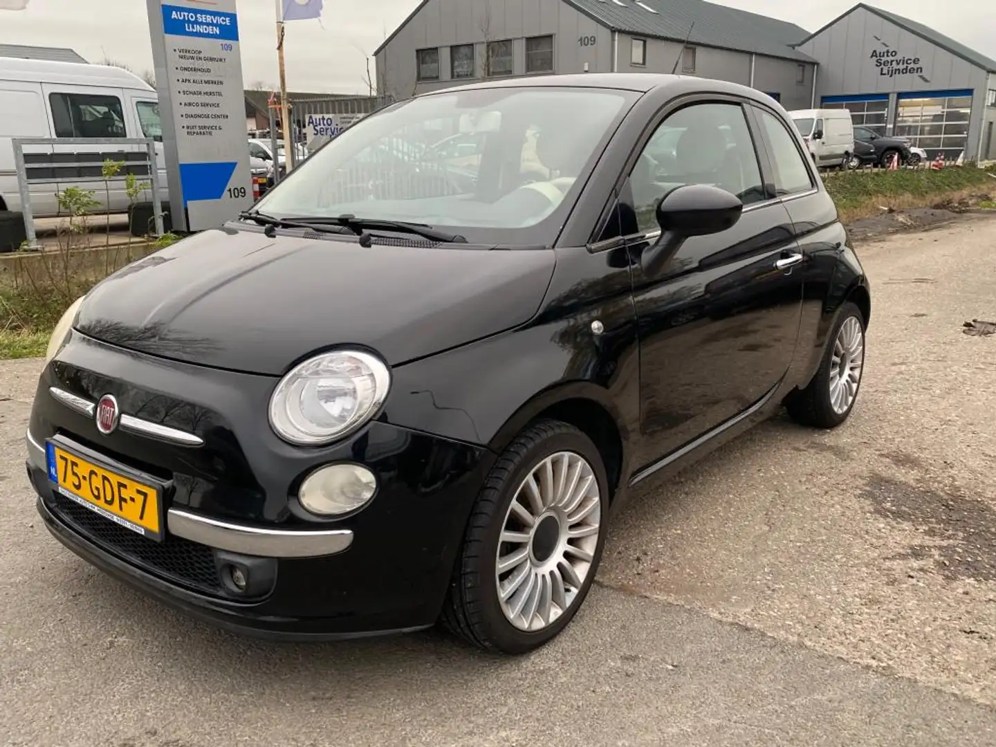 Fiat 500 1.4-16V Lounge Zwart - 1