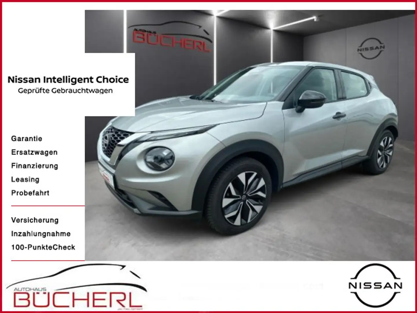 Nissan Juke 1.0 DIG-T  114 PS Acenta, Navi, LED, SHZ Plateado - 1