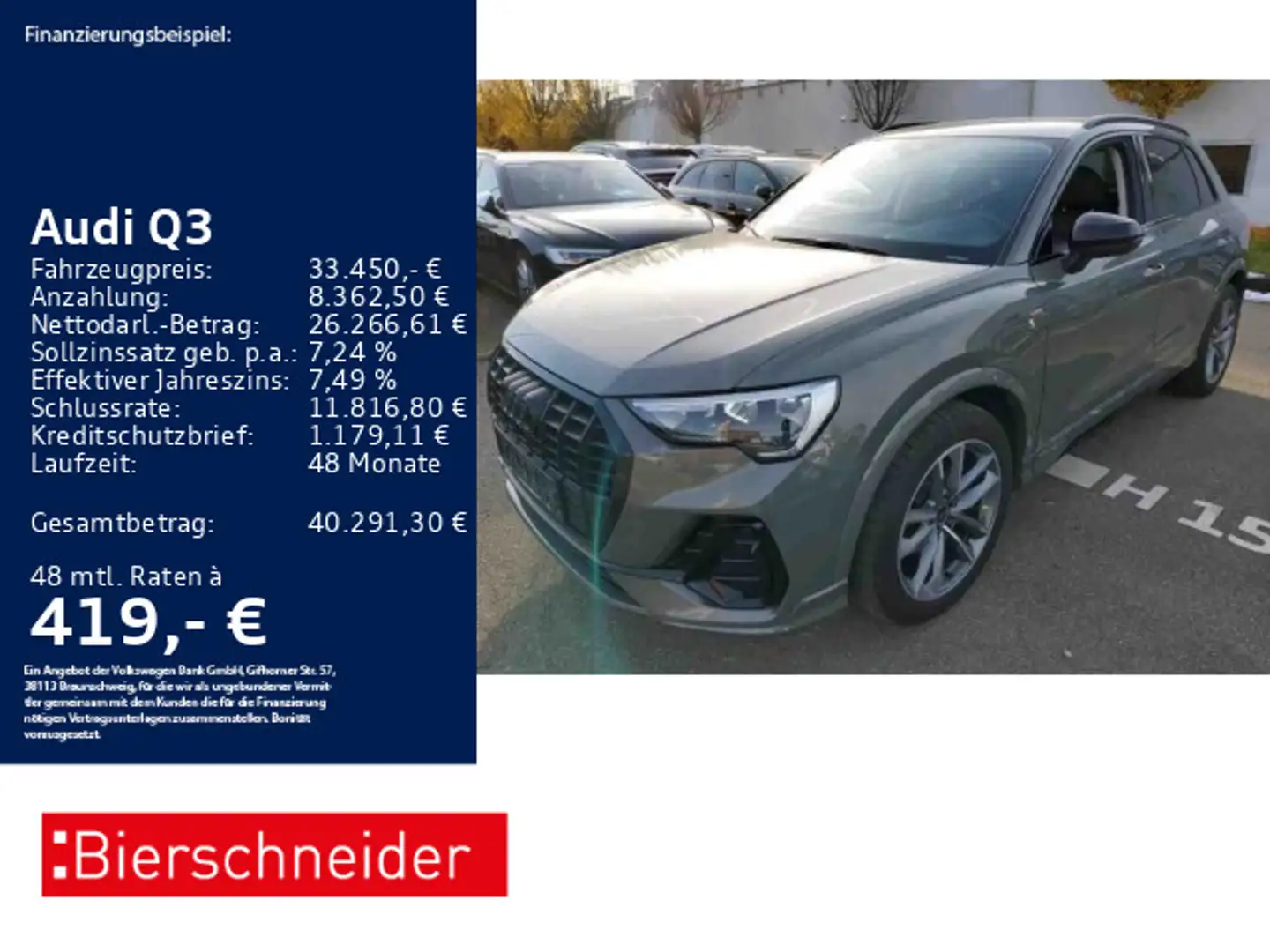 Audi Q3 35 TFSI S-Line Black 19 AHK ACC NAVI SHZ Grau - 1
