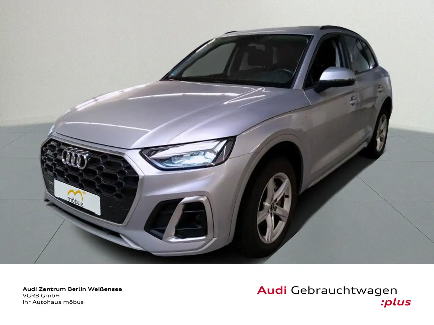 Audi Q5 40 TDI S-TRO*QUA*S-LINE*LED*GJR*NAVI*GRA*PDC* Silber - 2