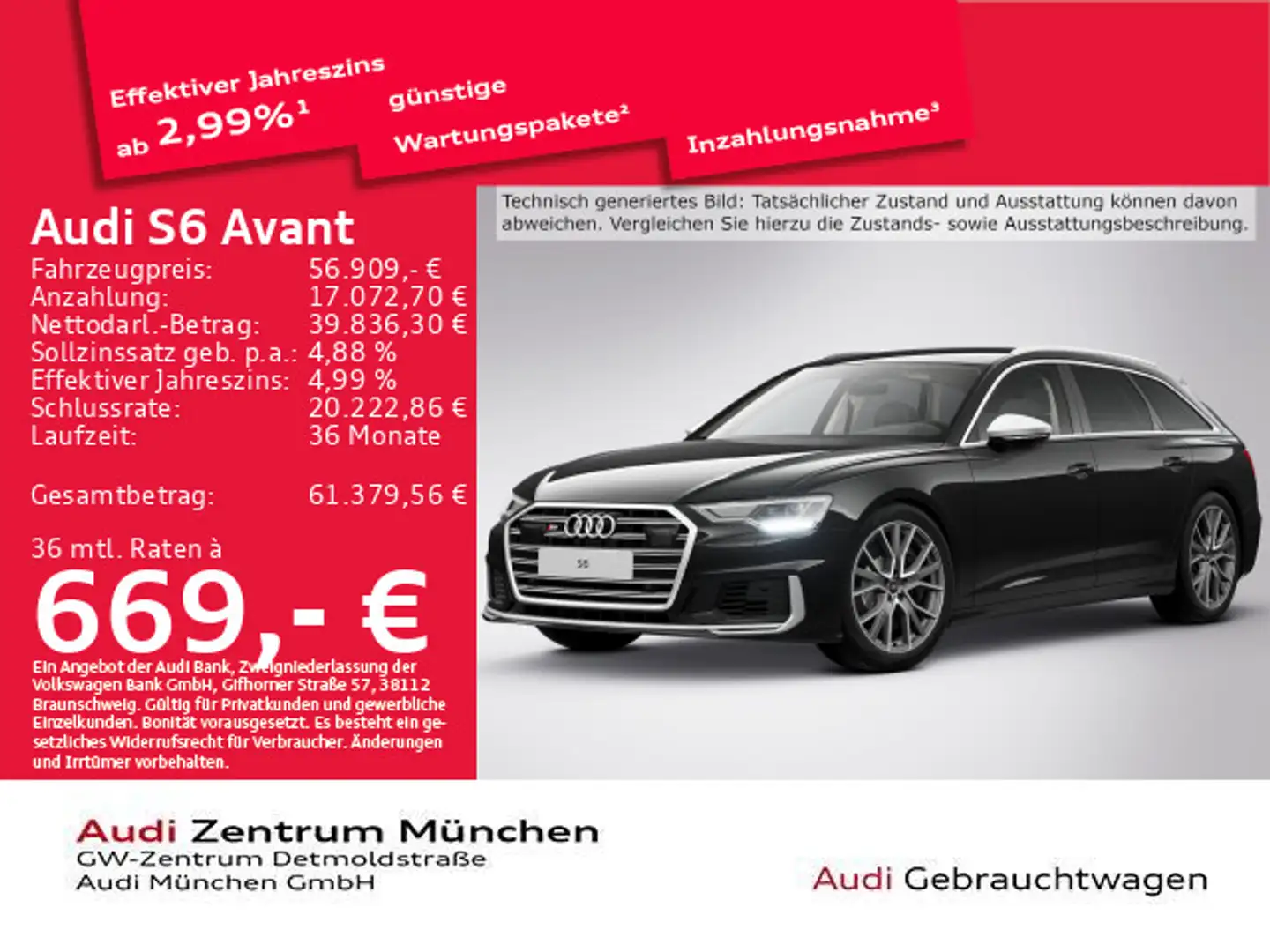 Audi S6 TDI tiptr. ACC/PDC+ Schwarz - 1