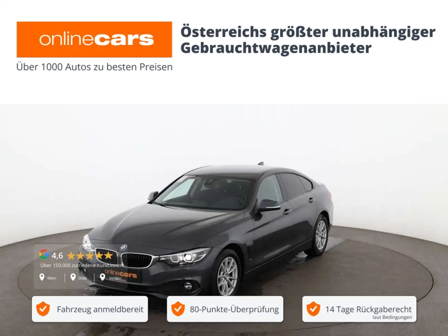BMW 420 d Gran Coupe Luxury LED NAVI LEDER R-CAM Grau - 1