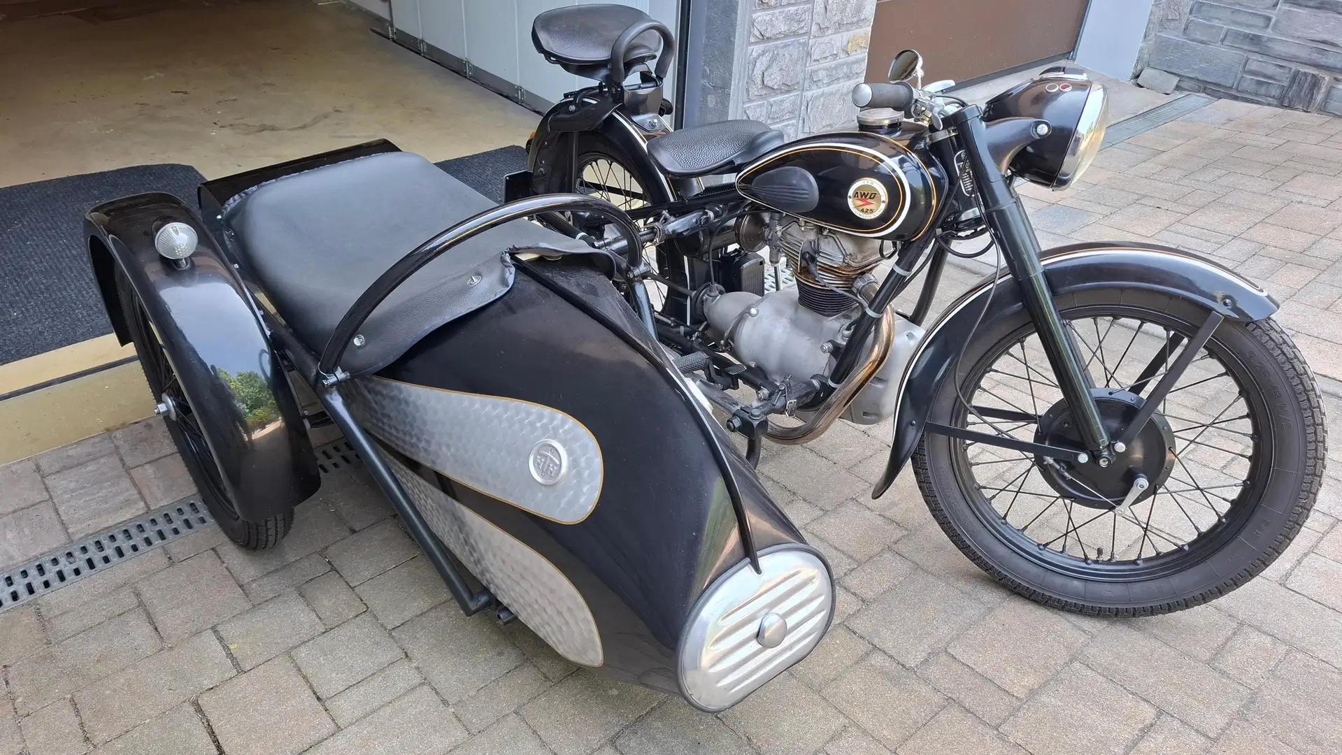 Simson AWO 425 AWO 425 Touren mit Seitenwagen HTH Negro - 1