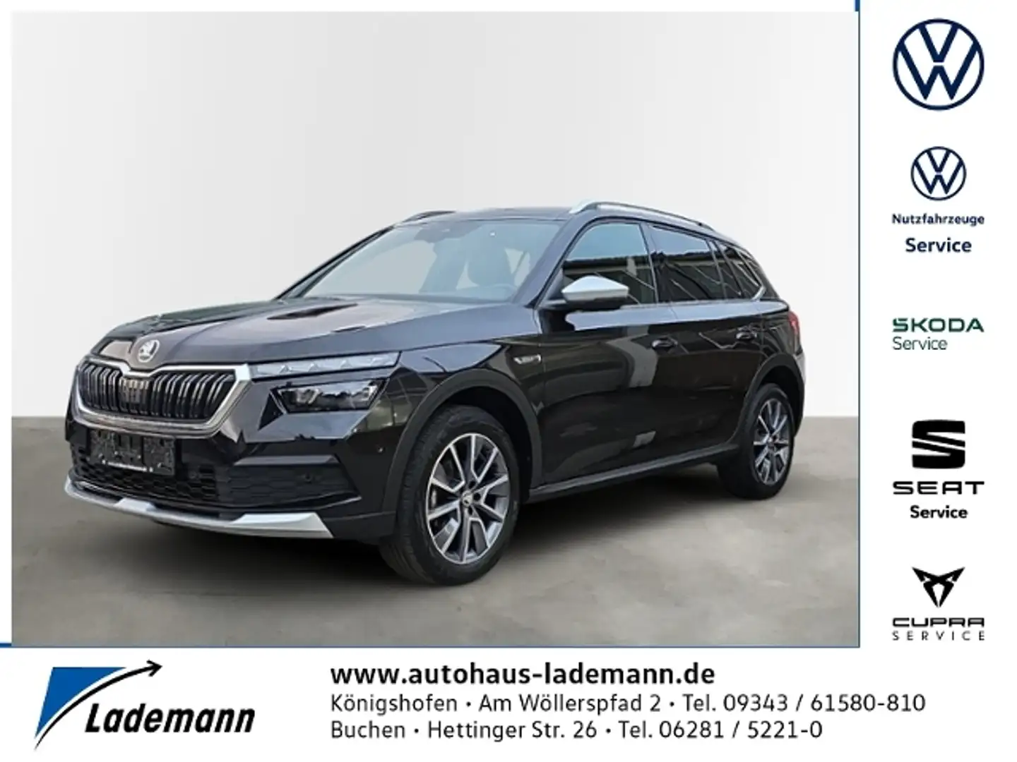 Skoda Kamiq 1.5 TSI Scoutline LED+NAVI+RFK+ACC+PANO Noir - 1