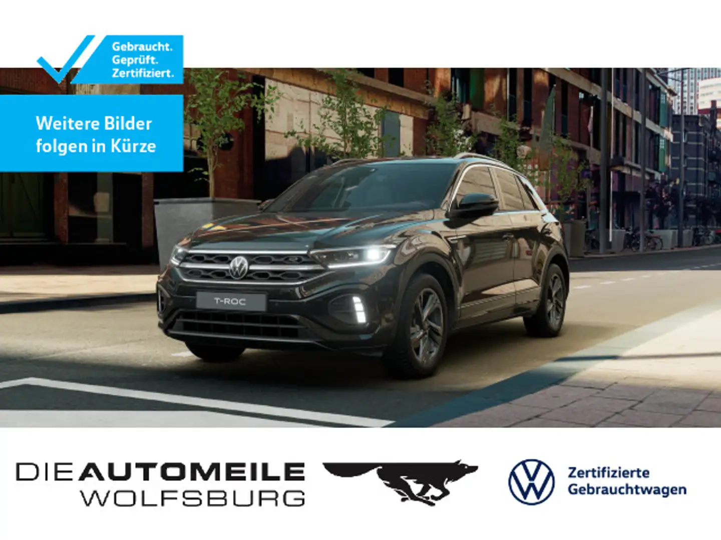Volkswagen T-Roc 1.5 TSI DSG R-Line LED+/ACC/AHK Schwarz - 1