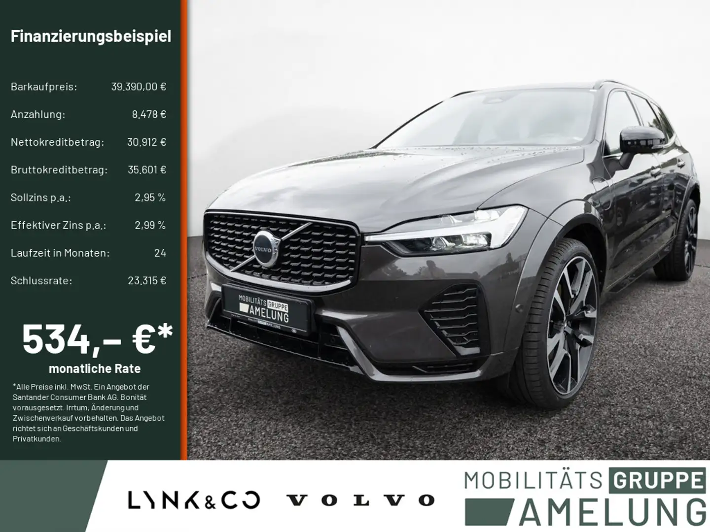 Volvo XC60 T8 AWD Recharge Plus Dark aus 1.Hand Grijs - 1