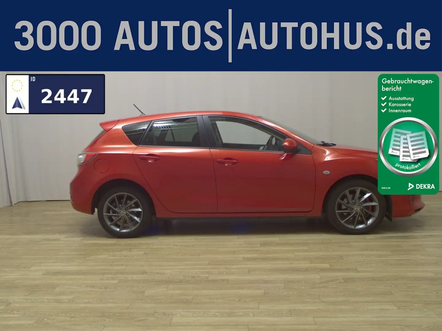 Mazda 3 2.0 MZR DISI Sports-Line Xenon PDC Shz Klima BiXen Rot - 1