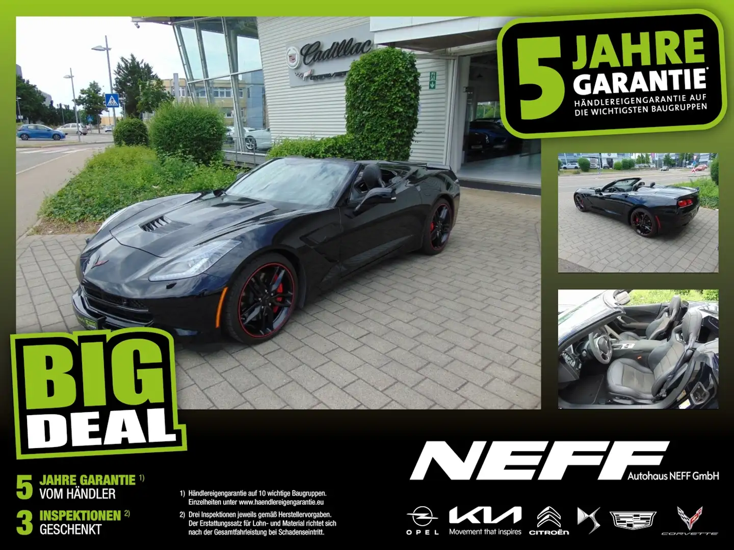 Corvette C7 Cabrio Competition 3LT EU Modell Klappenausp. Schwarz - 1