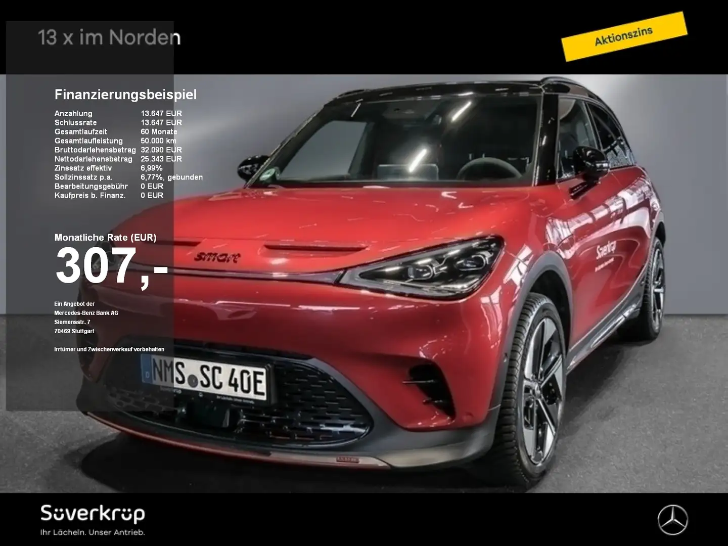 smart #1 Brabus +DISTR SPUR 360 PANO PDC MEMO SHZ Rot - 1