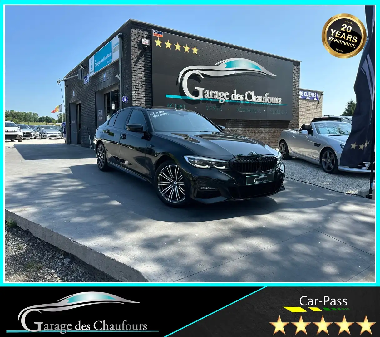 BMW 318 dA - ! Full Pack M ! - 1er Propr. - JA 18 - Eu6d Zwart - 1