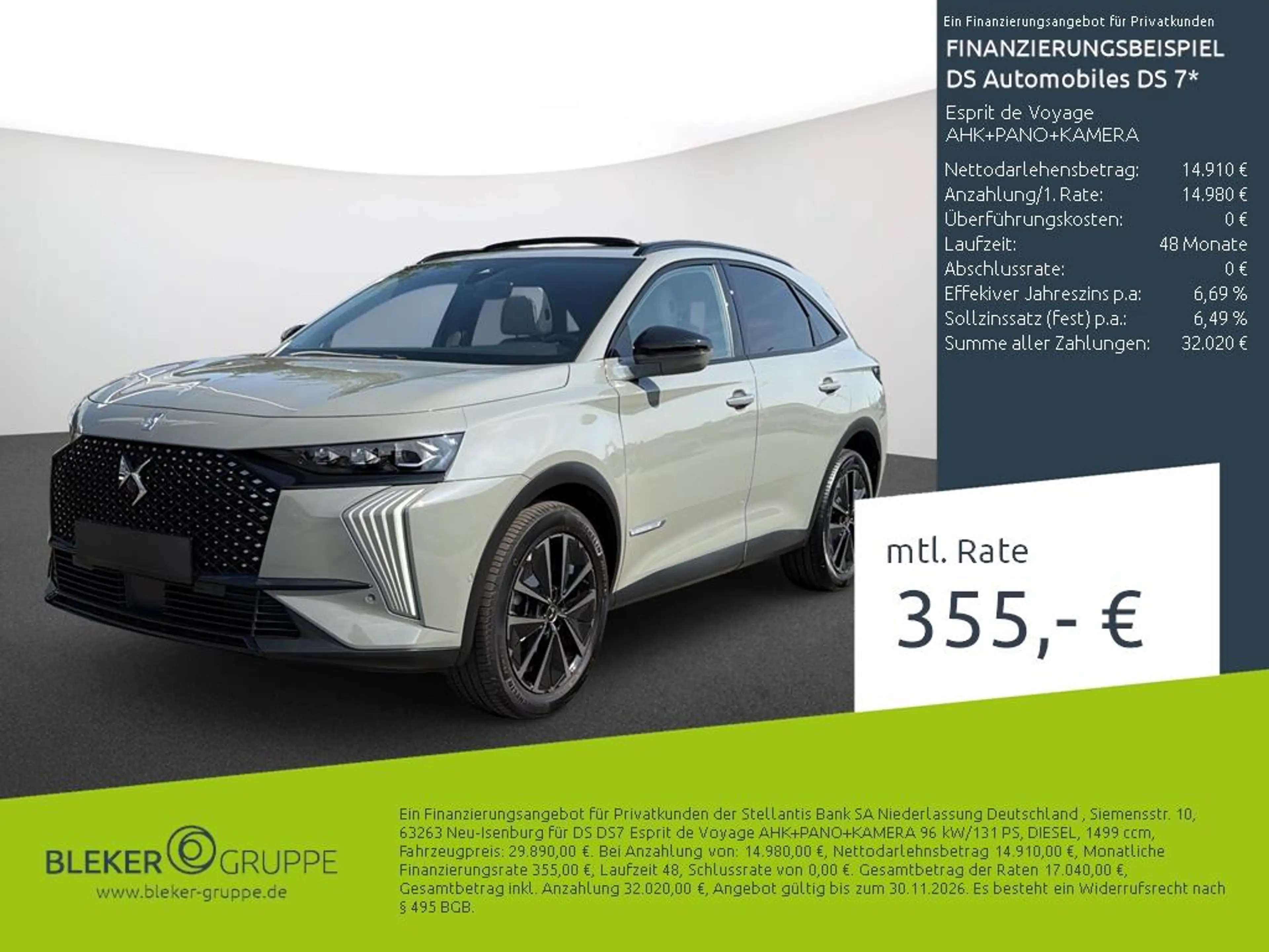 DS Automobiles DS 7 Esprit de Voyage AHK+PANO+KAMERA