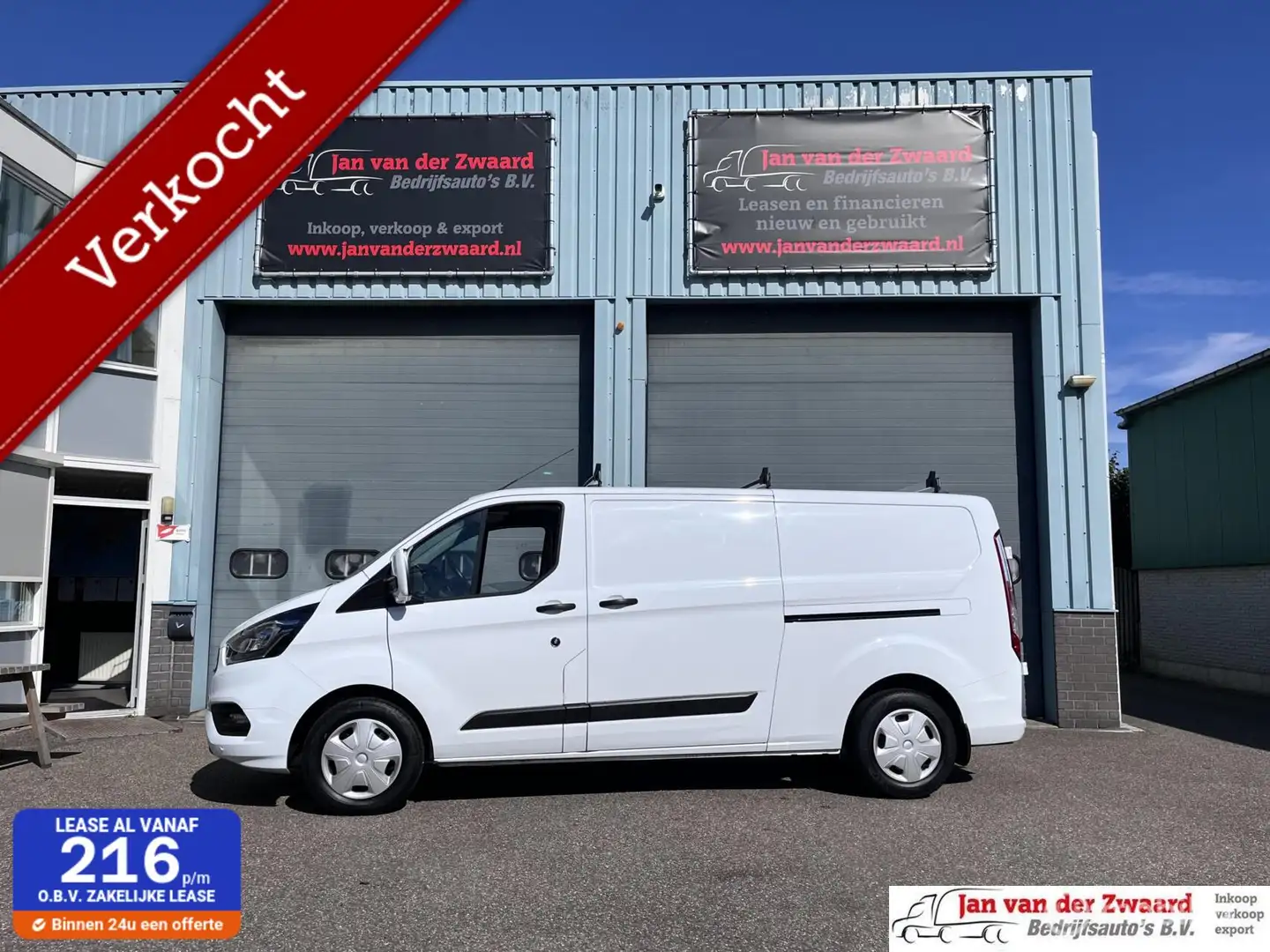 Ford Transit Custom 340 2.0 TDCI L2H1 Trend 2 x schuifdeur Laadruimte Wit - 1