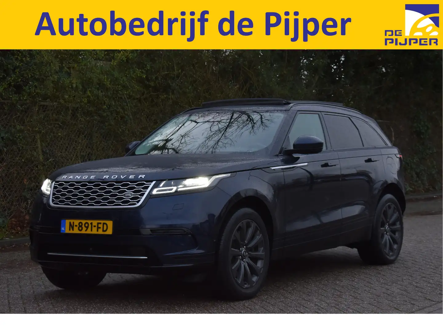 Land Rover Range Rover Velar 2.0 P400e 404pk | Open dak | Elekt.trekhaak | 360 Blauw - 1