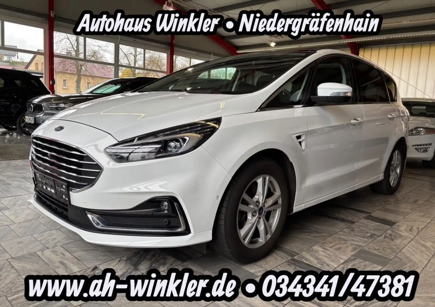 Ford S-Max Titanium Pano ACC LED Winterpaket Navi Blanc - 1