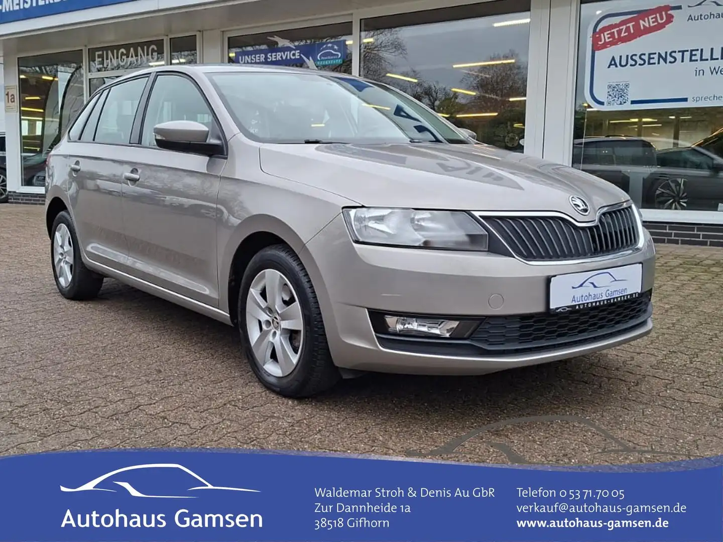 Skoda Rapid/Spaceback Spaceback 1.0 TSI Ambition AHK/Winter/ALU Beige - 1