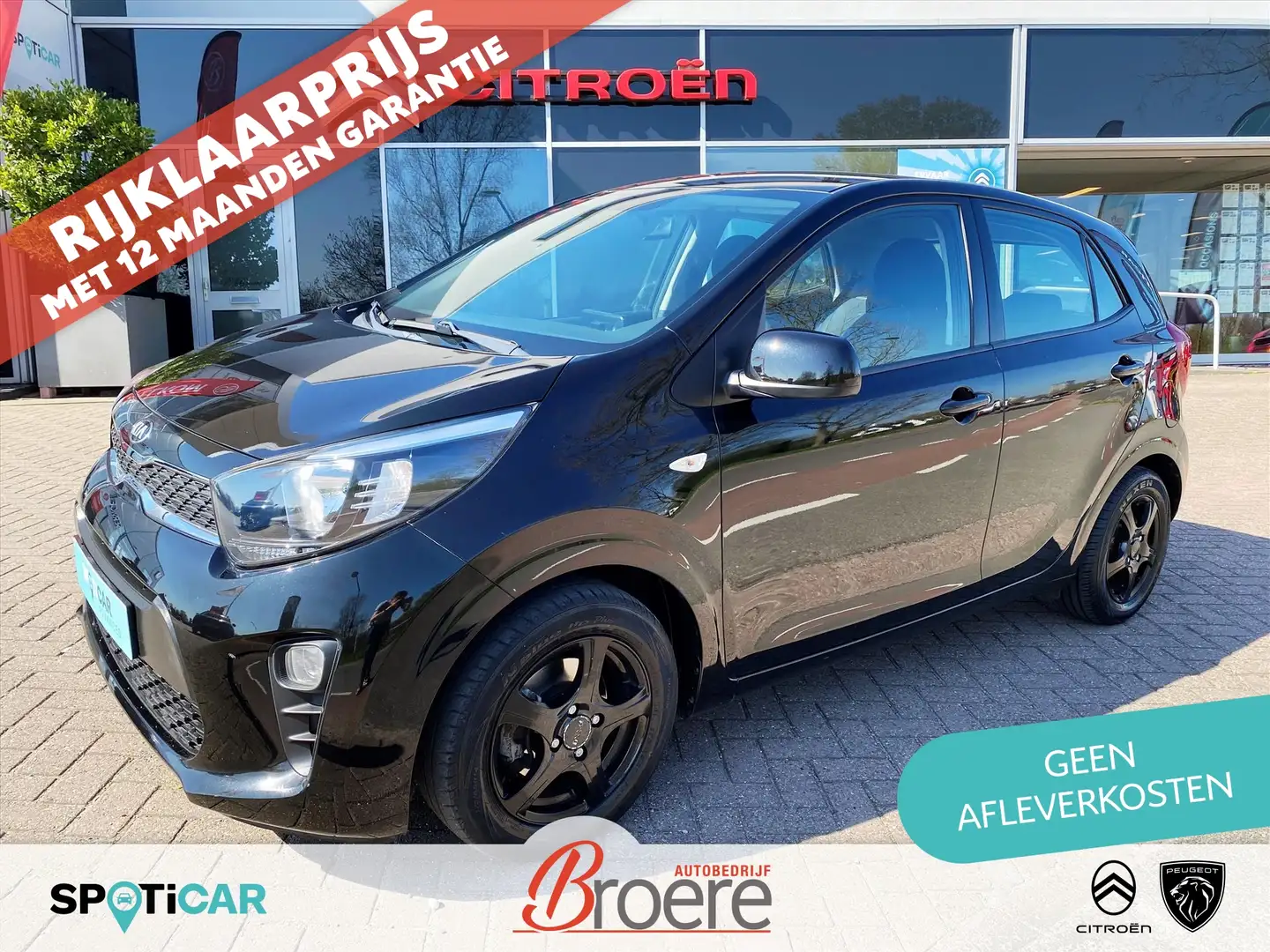 Kia Picanto 1.0 CVVT 66 PK 5D ComfortPlusLine Navigator | navi Negro - 1