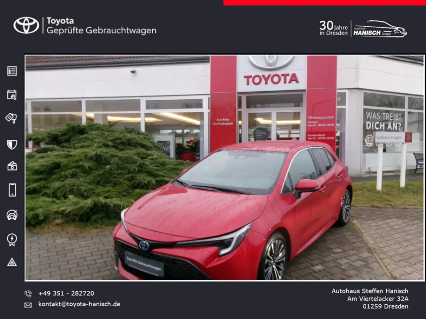 Toyota Corolla 1.8 Hybrid Team Deutschland Rot - 1