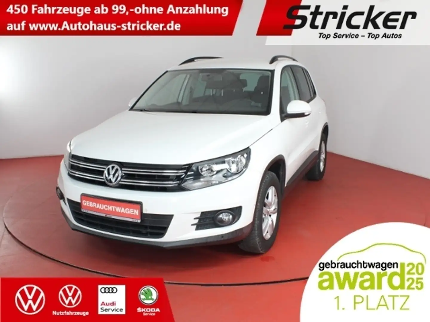 Volkswagen Tiguan 1.4 TSI TÜV bis 11.2025 Sitzheizung Parkpilot Bianco - 1