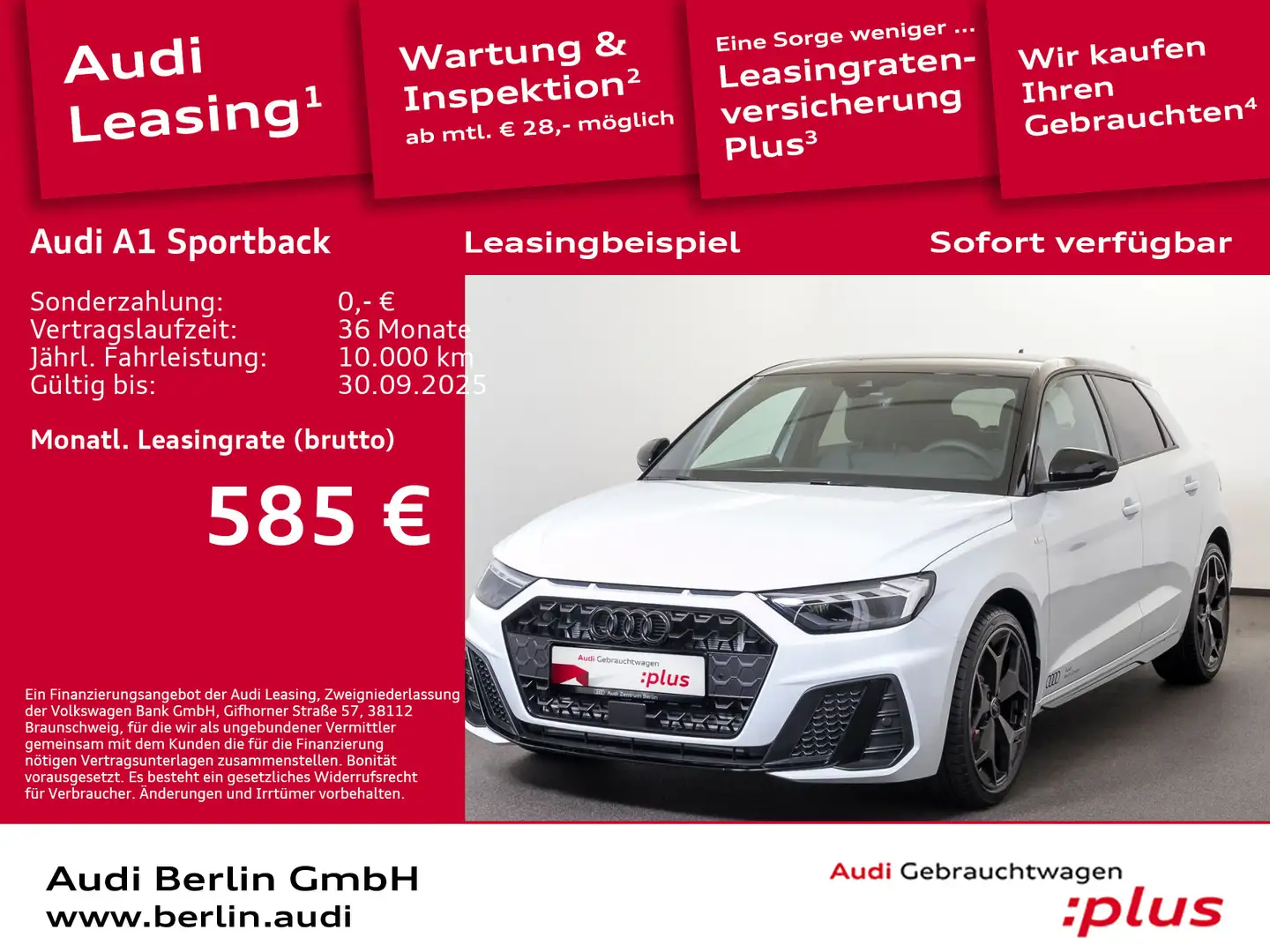 Audi A1 S line 40 TFSI S tronic White - 1