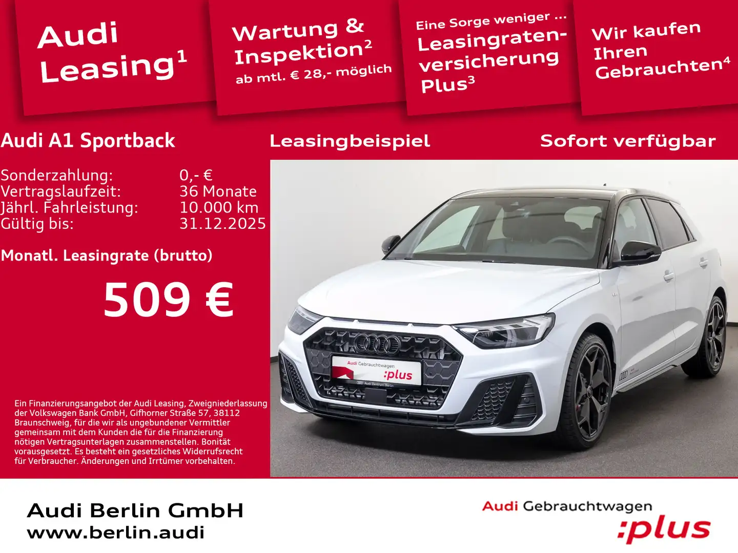 Audi A1 S line 40 TFSI S tronic Weiß - 1