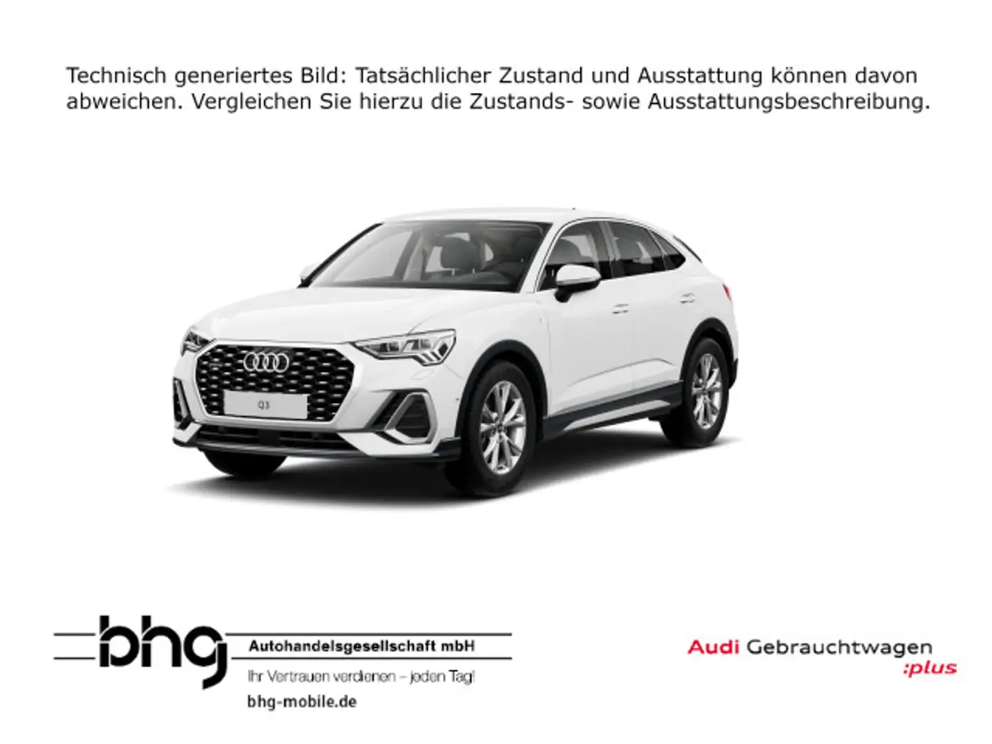 Audi Q3 40 TFSI Sportback quattro S tronic S line Weiß - 1