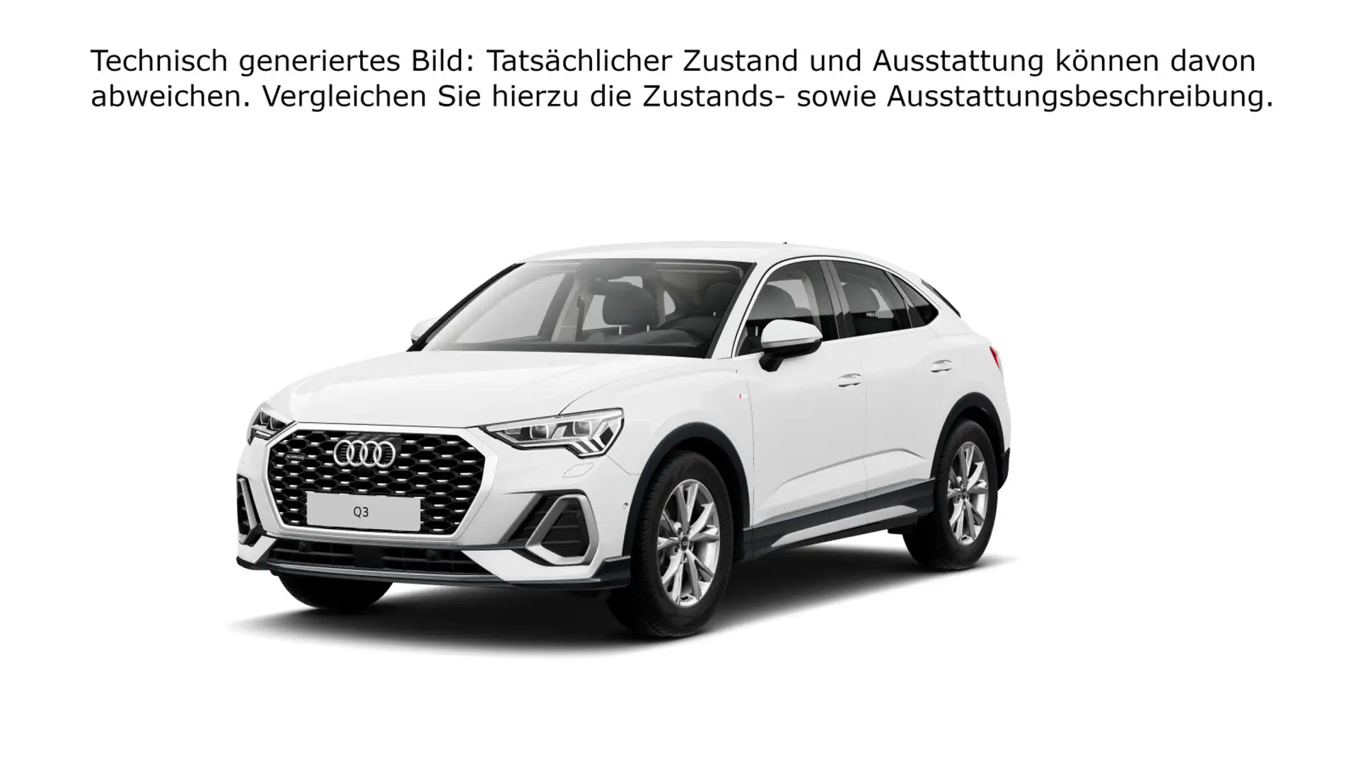 Audi Q3 40 TFSI Sportback quattro S tronic S line Weiß - 2
